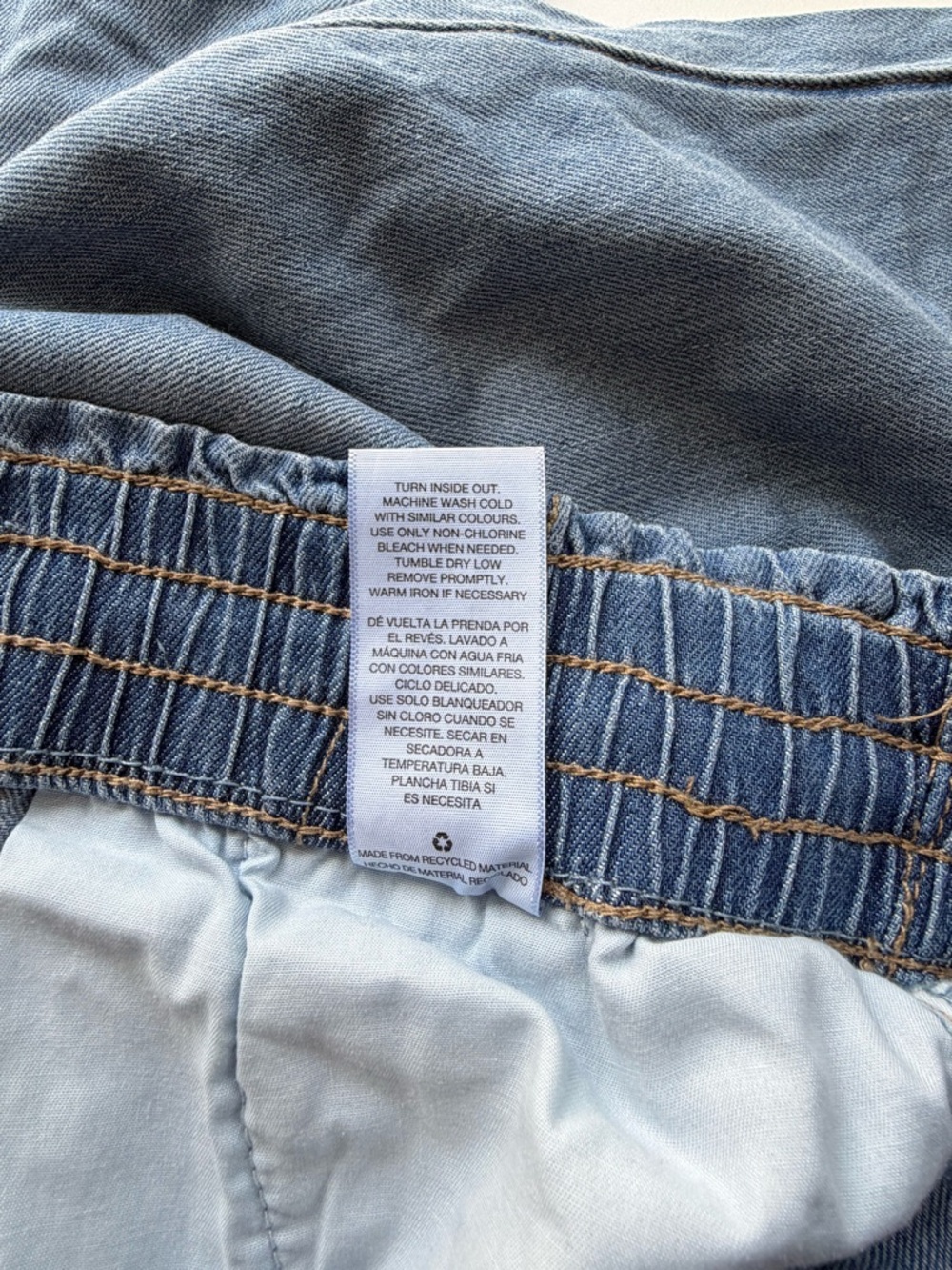 Kensie Jeans Womans Drawstring Light Blue Wash Cropped Jeans XXL - Picture 5 of 11